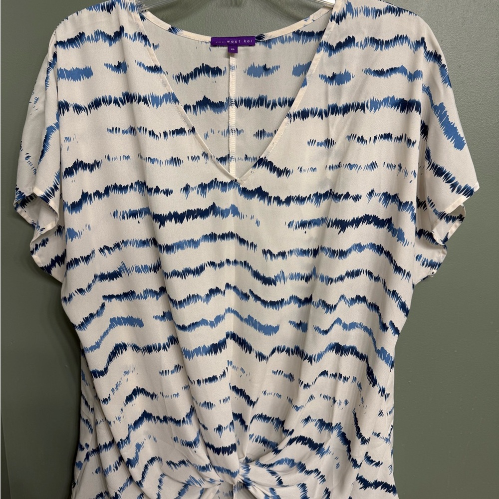 Women's Blue and White Top stitch fix